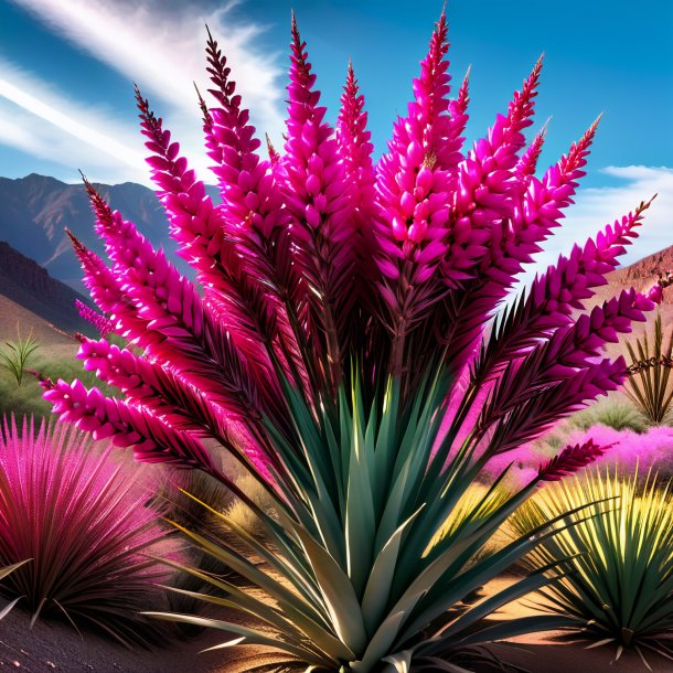 Depicting of a hot pink yucca