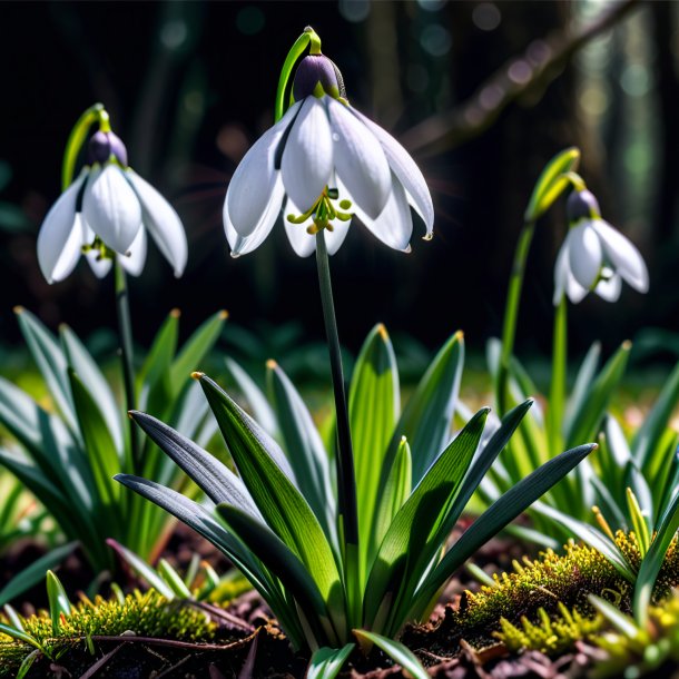 Photography of a black snowdrop