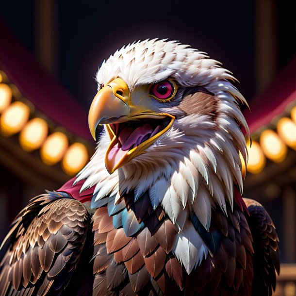 Image of a maroon smiling eagle