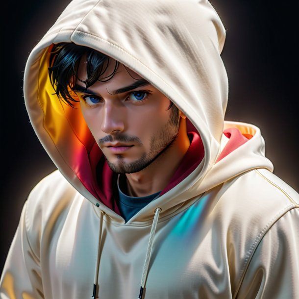 Pic of a ivory hoodie from polyethylene