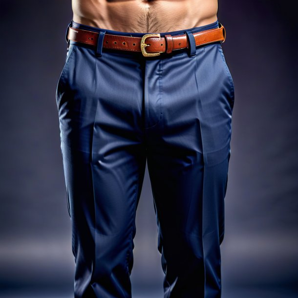 Photography of a navy blue trousers from gypsum