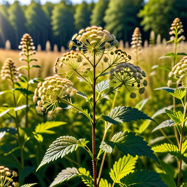 Clipart of a brown meadowsweet