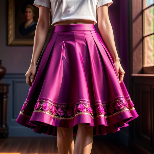 Portrait of a fuchsia skirt from clay