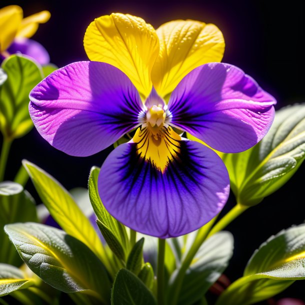 "foto de uma violeta amarela, doce"