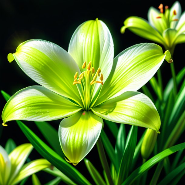 Drawing of a lime zephyranthes