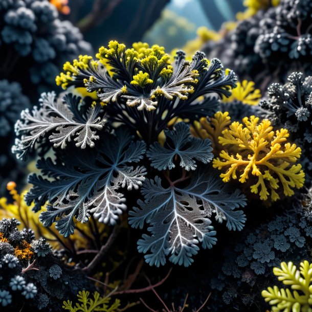 Photography of a black lichen