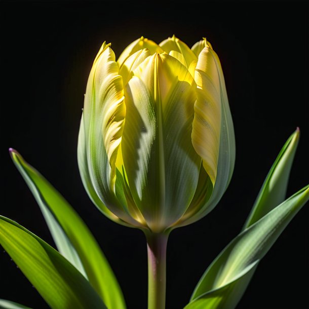 Depicting of a lime tulip