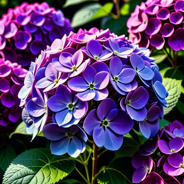 Pic of a purple hortensia