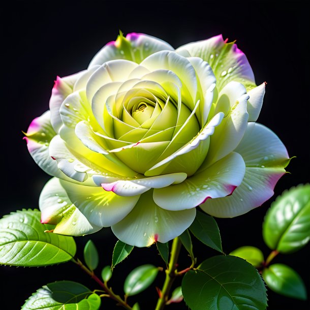 Figure of a lime japan rose