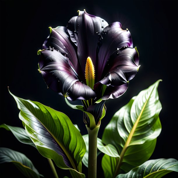 Photography of a black arum