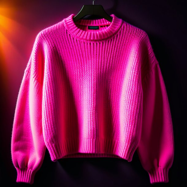 Image of a hot pink sweater from paper