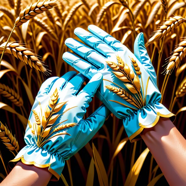 Illustration of a wheat gloves from paper