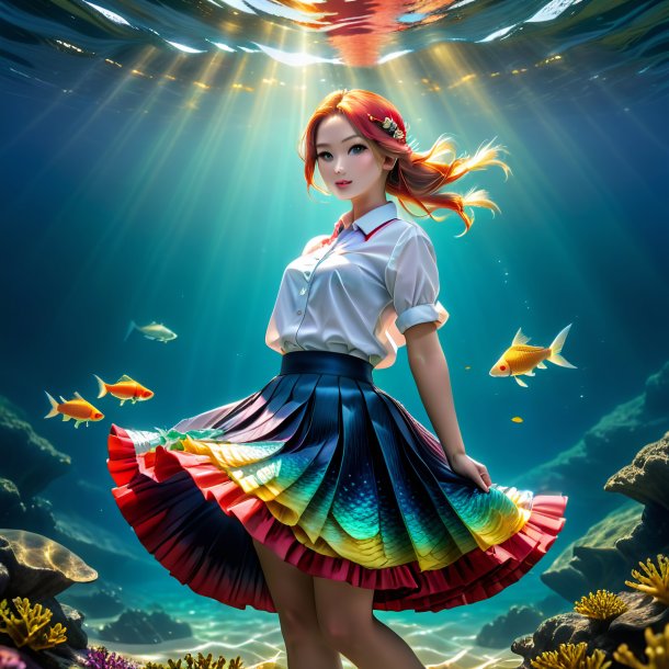 Image of a carp in a skirt in the sea