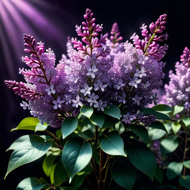 Représentation d'un lilas de charbon