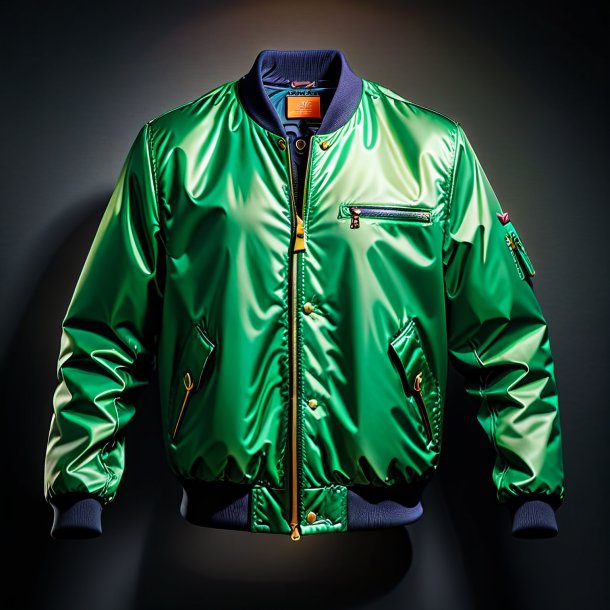 Fotografía de una chaqueta verde de hierro