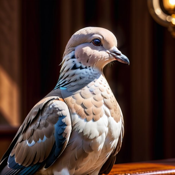 Image of a dove in a brown coat