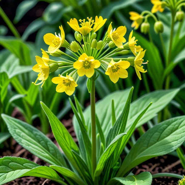 Imagery of a pea green virginia cowslip