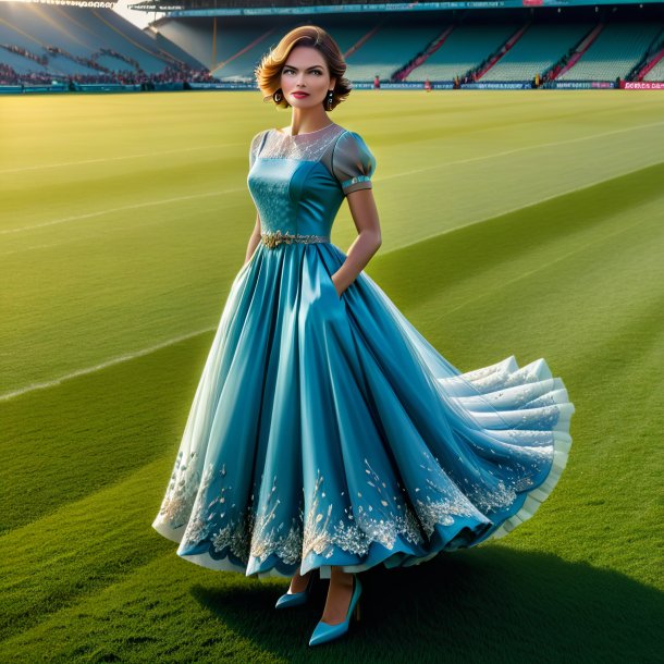 Picture of a haddock in a dress on the field