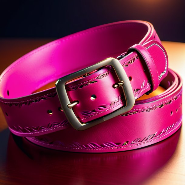 Picture of a hot pink belt from paper