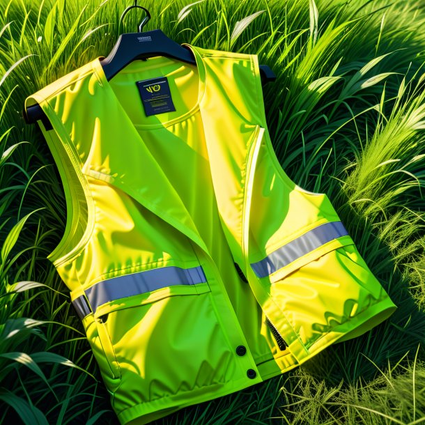 Drawing of a yellow vest from grass