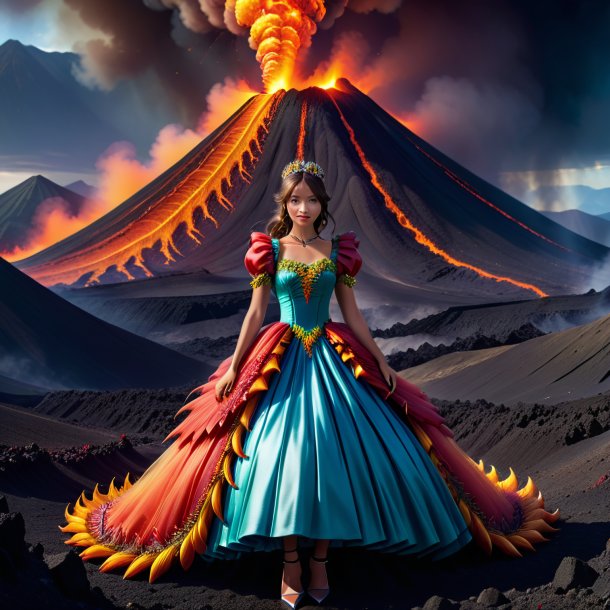 Photo of a centipede in a dress in the volcano