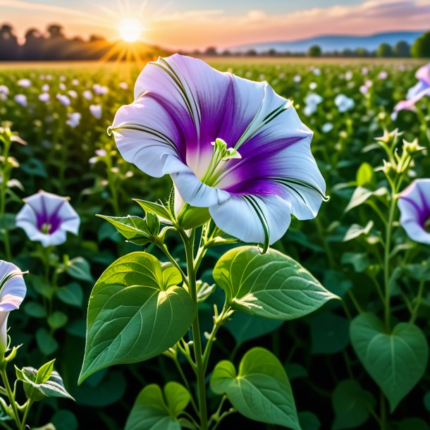 "depicting of a gray bindweed, field"