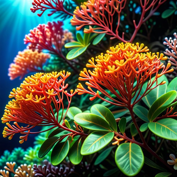 Photography of a coral rue