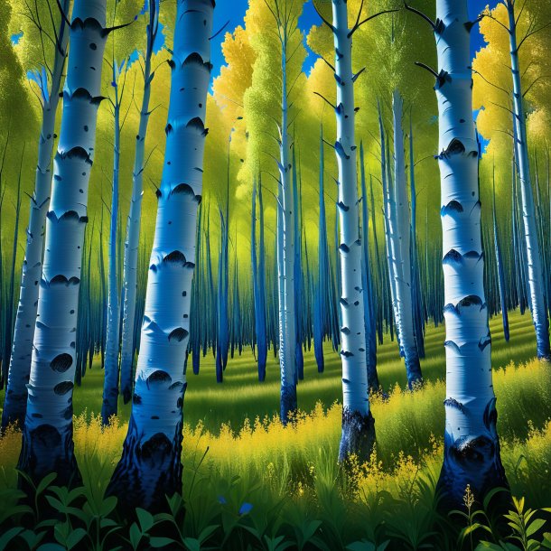 Imagery of a blue aspen