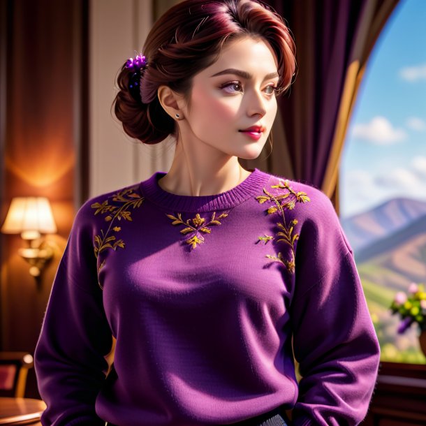 Pic of a plum sweater from clay