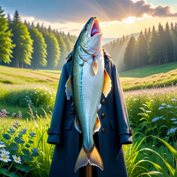 Pic of a haddock in a coat in the meadow