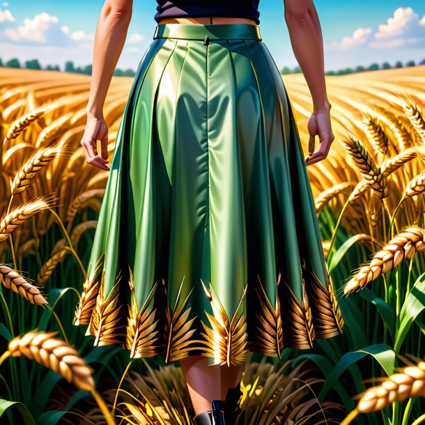 Illustration of a wheat skirt from metal