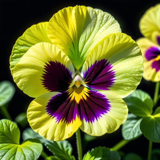 Photo of a lime pansy