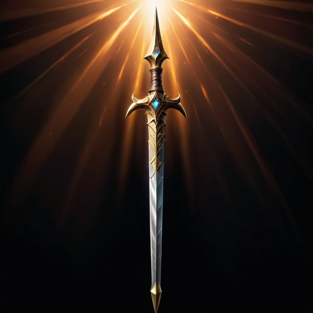 Drawing of a brown king's spear