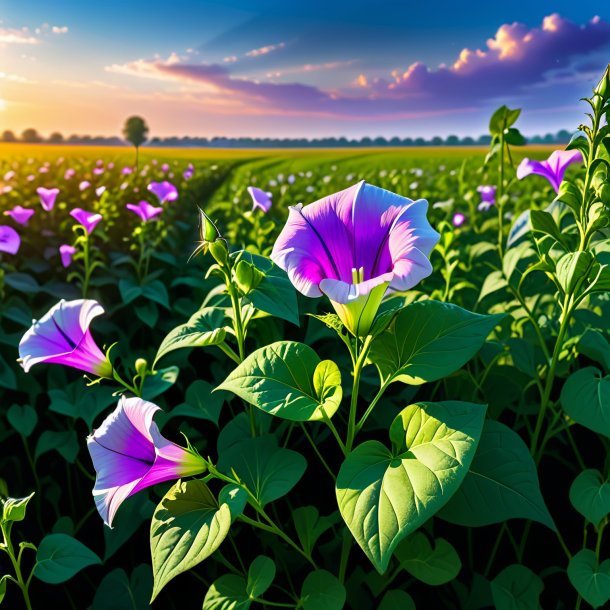 "sketch of a black bindweed, field"