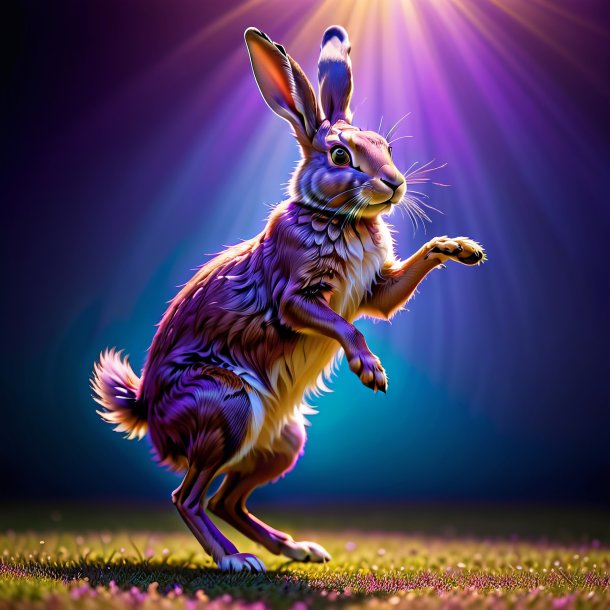 Pic of a purple dancing hare