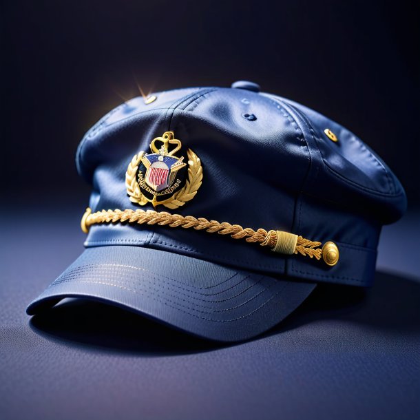 Clipart of a navy blue cap from paper