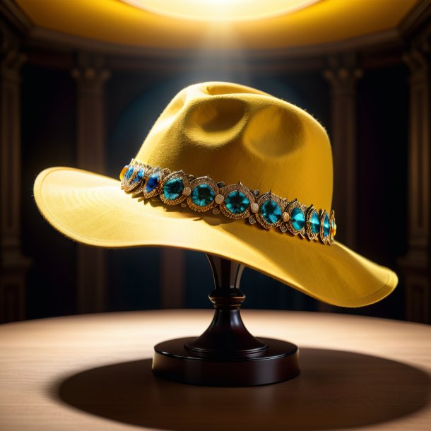 Image of a yellow hat from gypsum