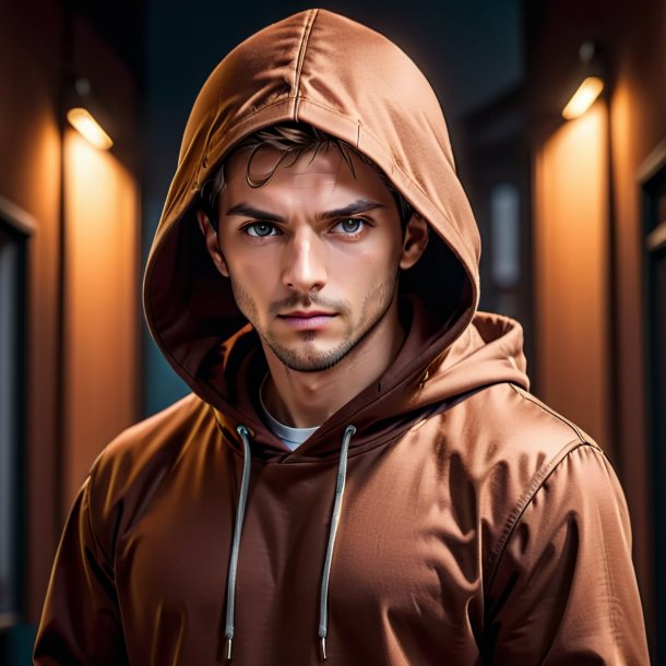 Photo of a brown hoodie from paper