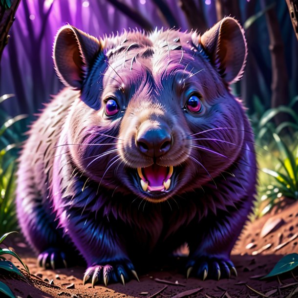 Imagem de uma roxa chorando wombat