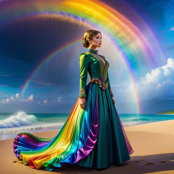 Picture of a eel in a dress on the rainbow