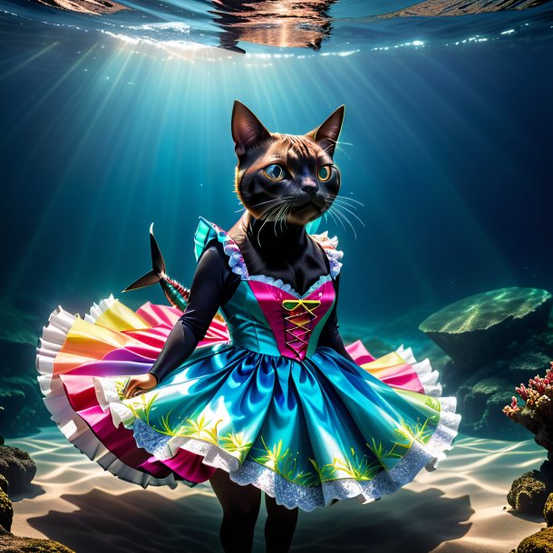 Image of a tuna in a dress in the water