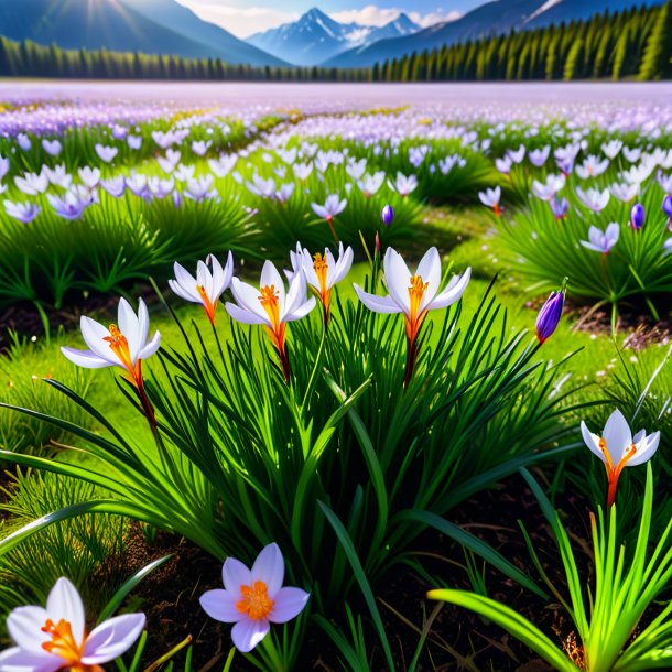 Imagery of a white meadow saffron