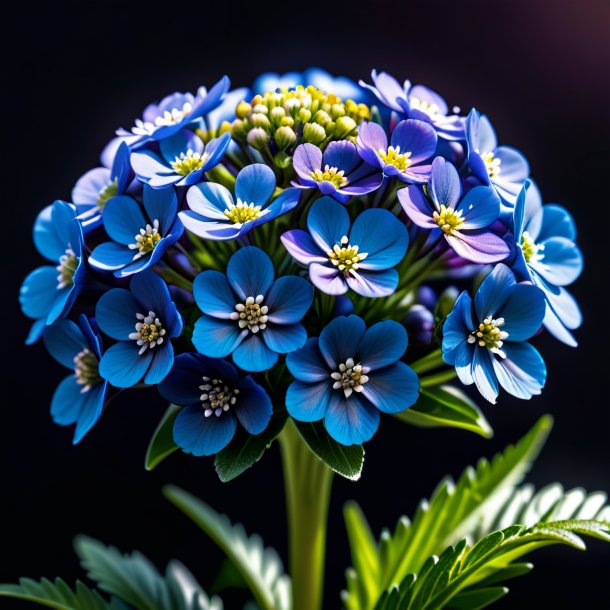 Photography of a navy blue persian candytuft