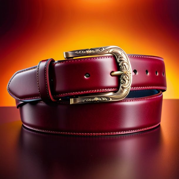 Photo of a maroon belt from polyethylene