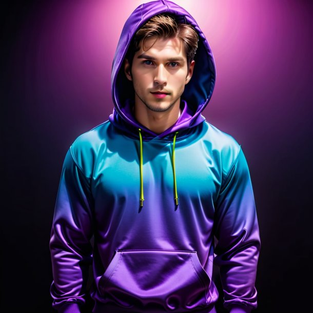 Picture of a plum hoodie from polyethylene