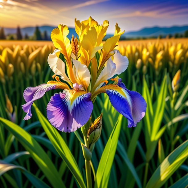 Depicting of a wheat iris