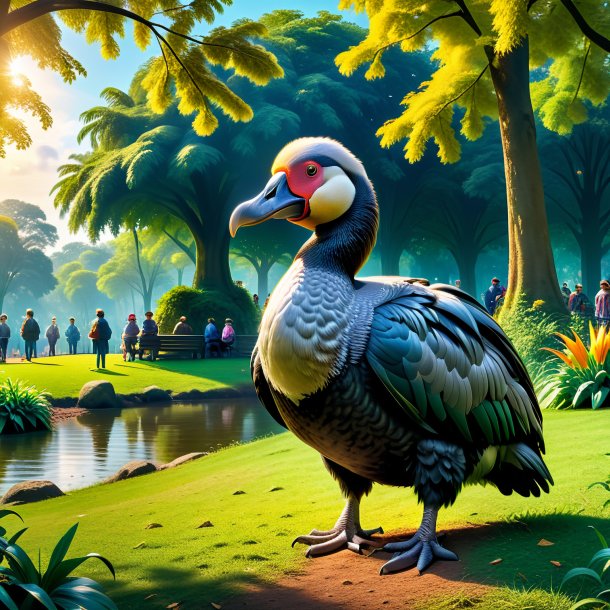 Image d'une attente d'un dodo dans le parc