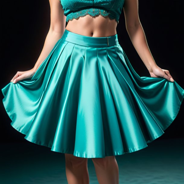 Photography of a teal skirt from clay