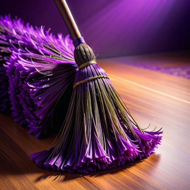 "portrayal of a purple broom, spanish"