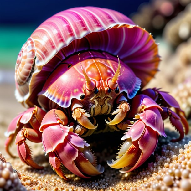 Pic of a pink waiting hermit crab